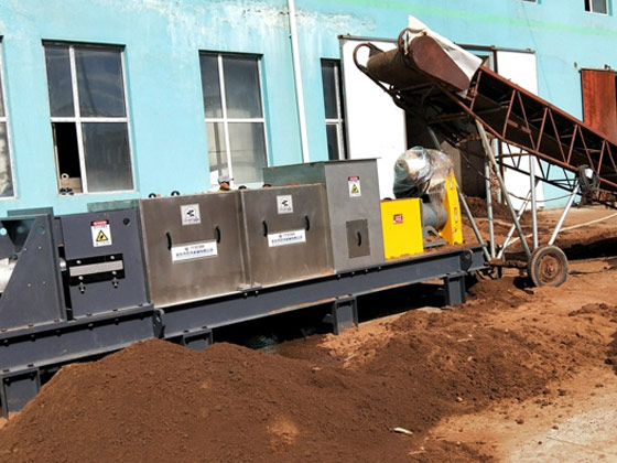 木糖渣擠壓脫水現(xiàn)場(chǎng)